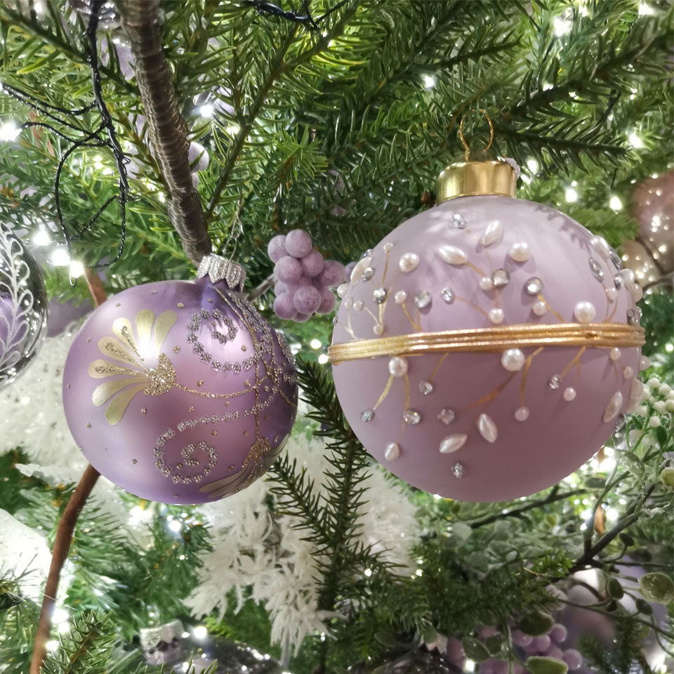 palline di Natale lilla
