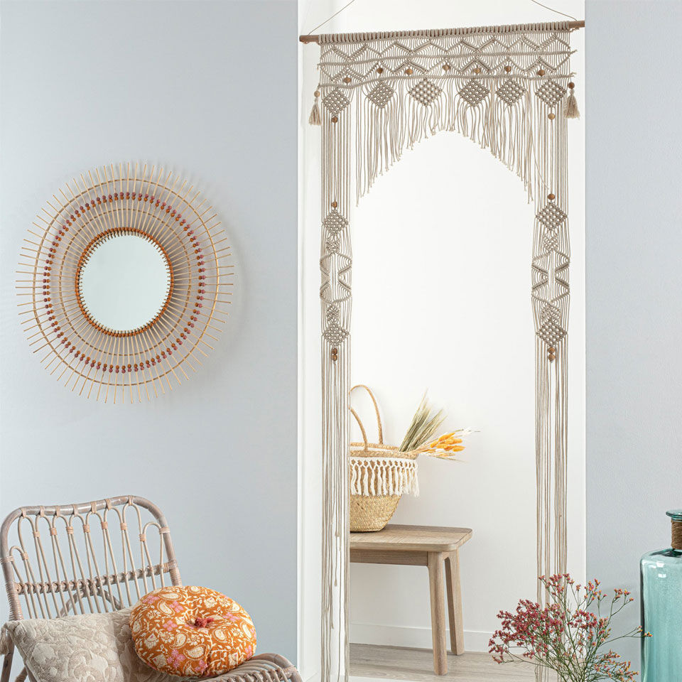 rideau fil macramé