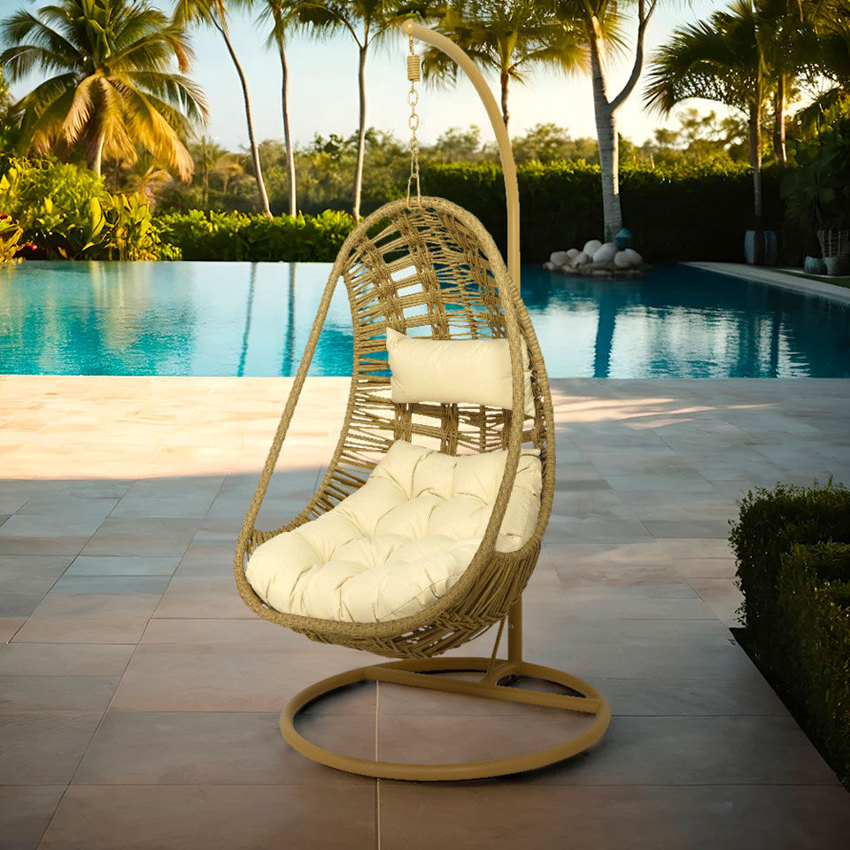 Hängekorbsessel aus Polyrattan