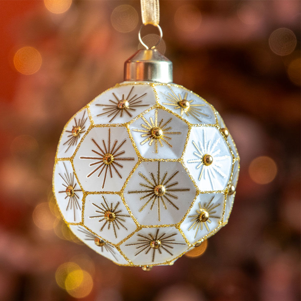 boules de noël dorées