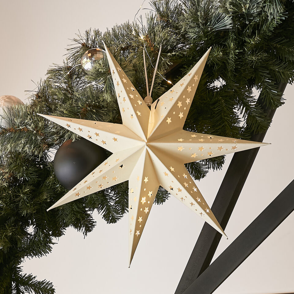 étoile de noel lumineuse en papier