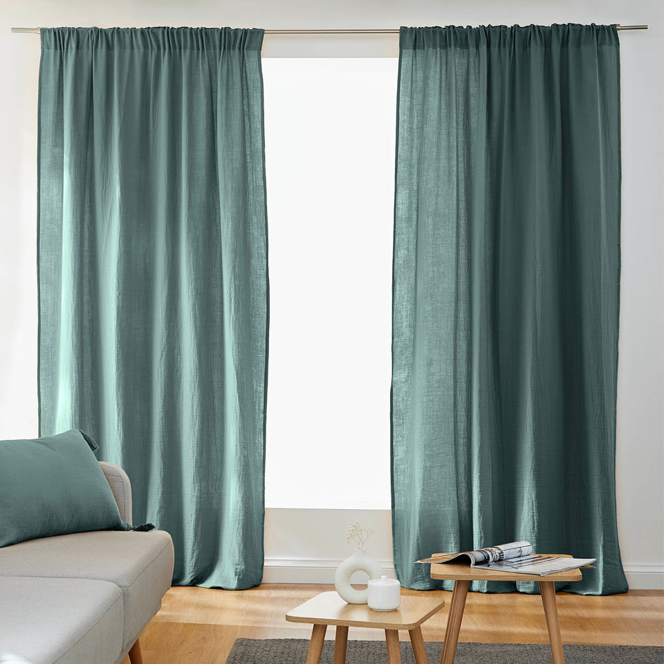 Rideau occultant bleu canard tendance 2025 pour chambre