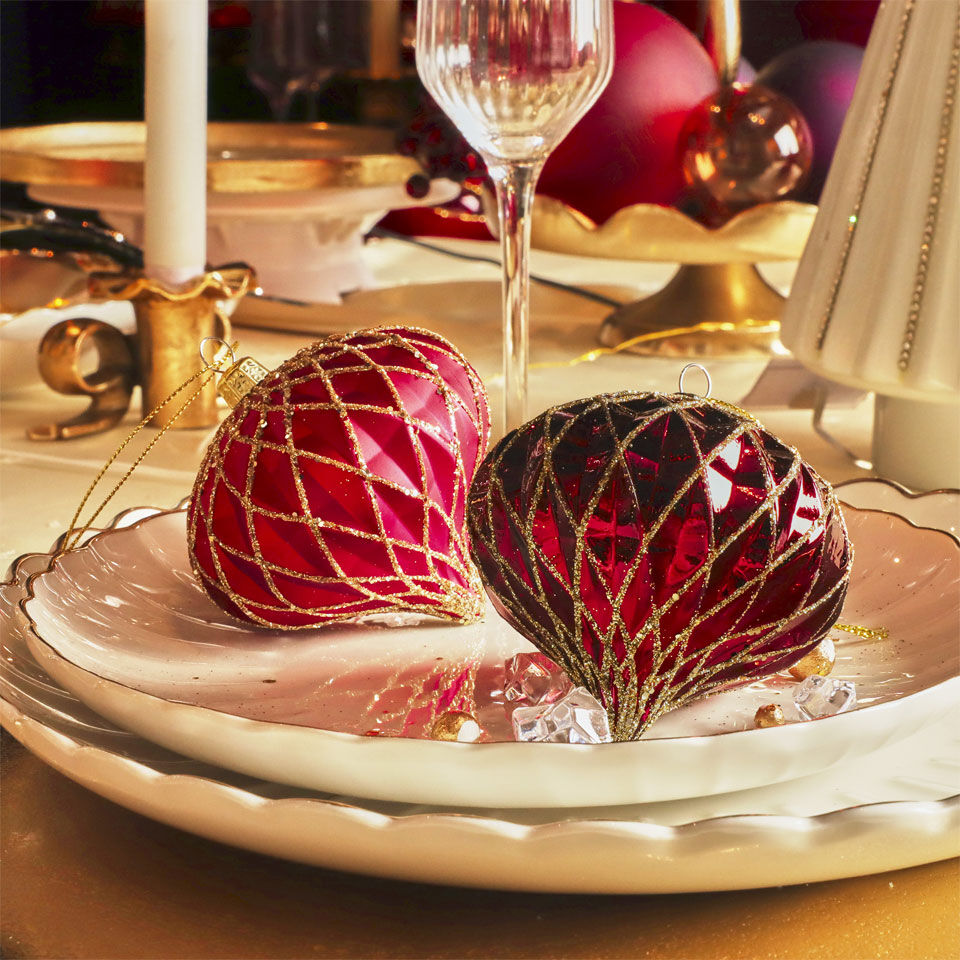 bolas de navidad rojas