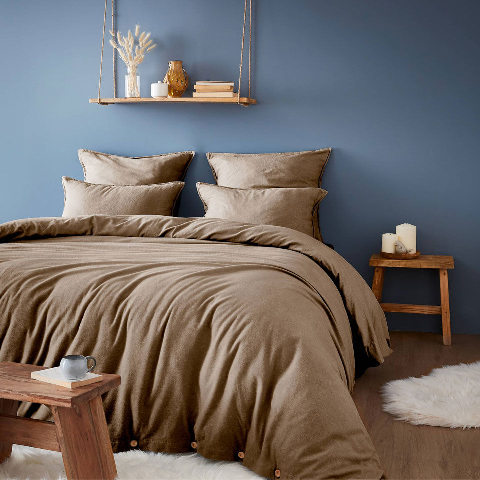 housse de couette en flanelle ficelle