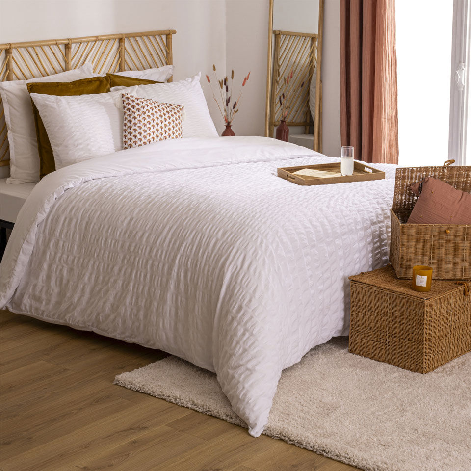 housse de couette polycoton blanche