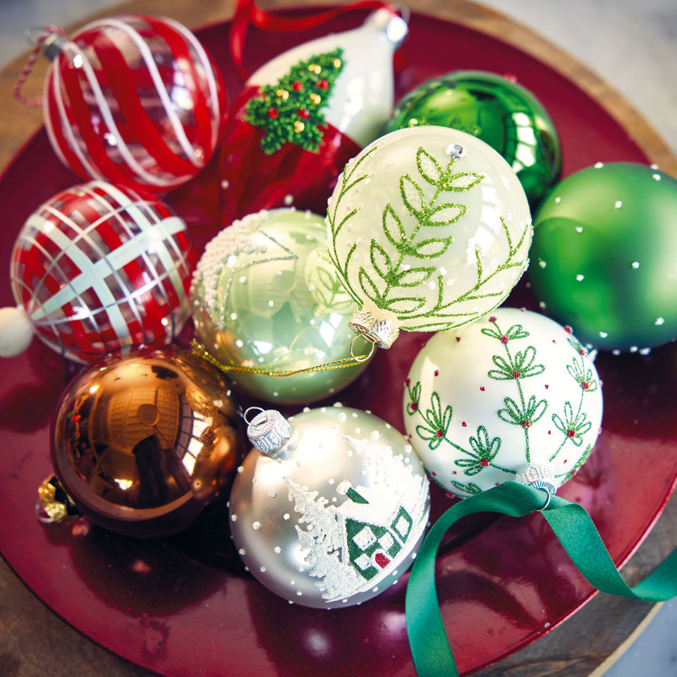Bunte Weihnachtskugeln