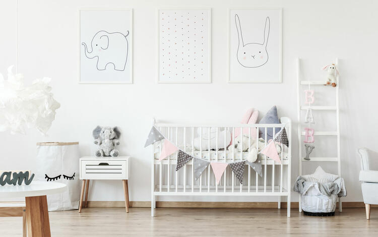 cadre mural deco chambre bébé, animaux jaune gris, cadeau de