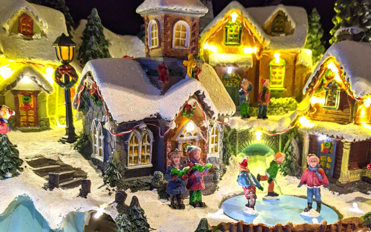 Villages de Noël Miniature Figurines neige