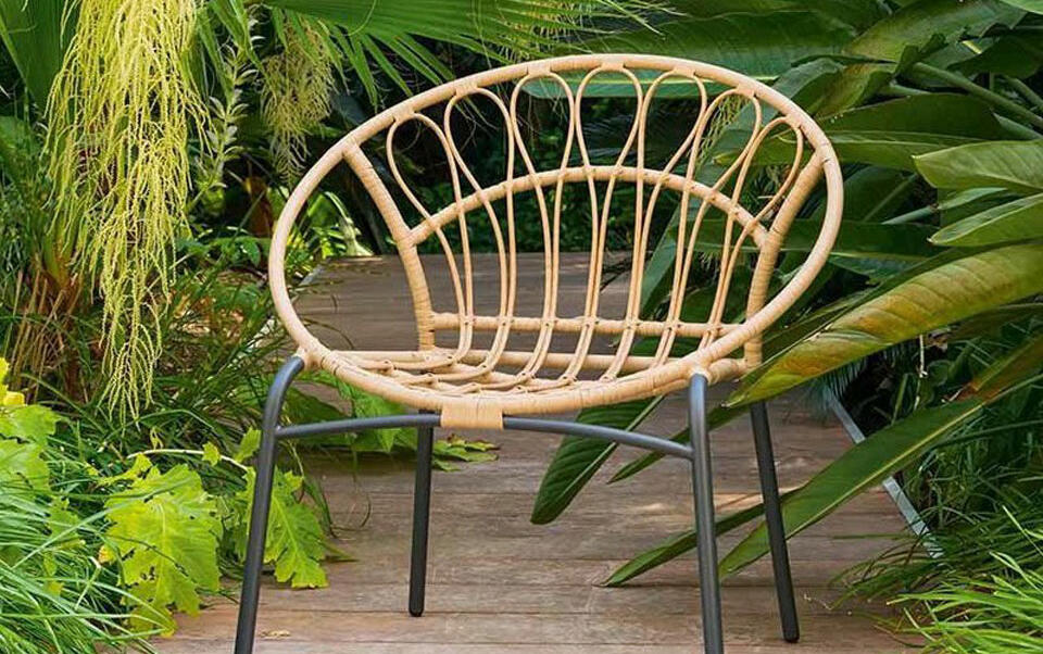 sillón de jardín redondo