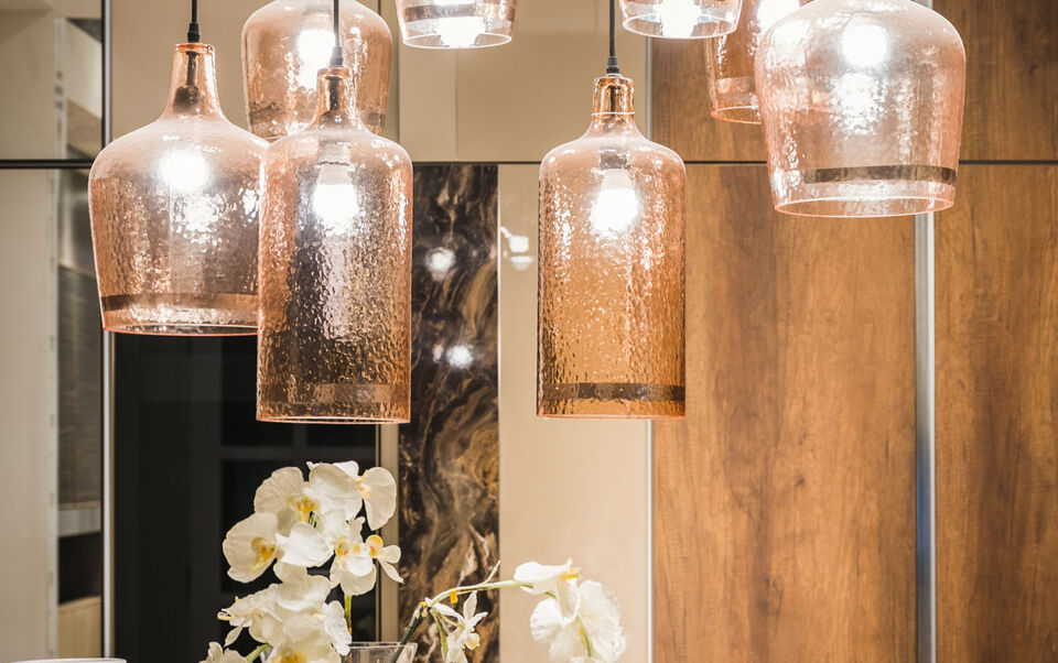 lampadario in vetro
