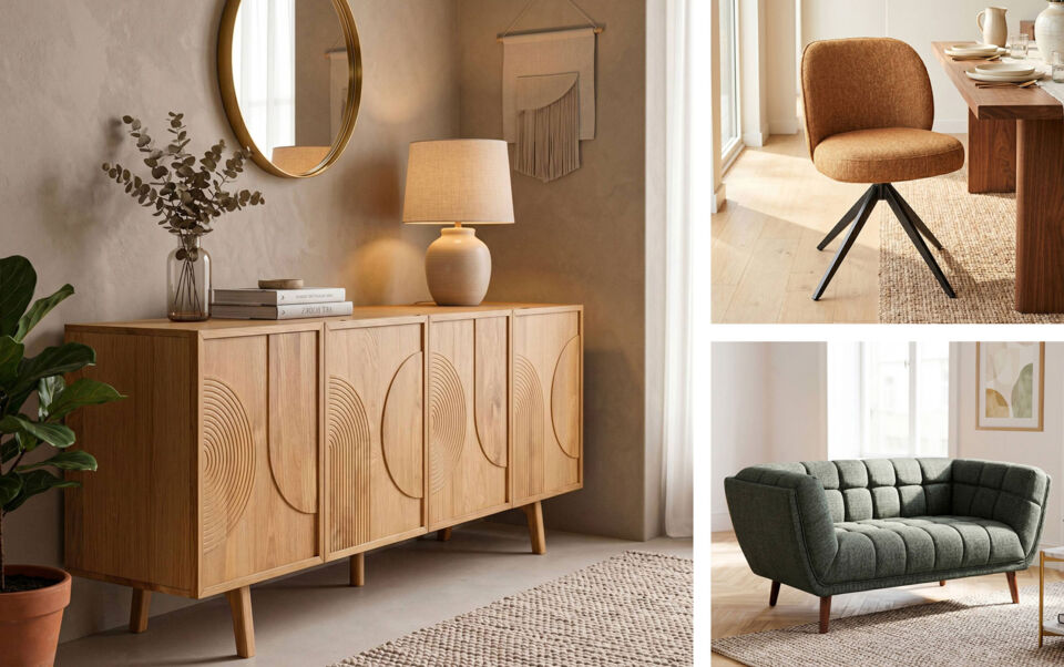buffet et fauteuils design mid century