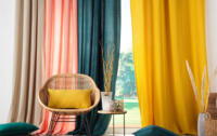 cortinas largas multicolores
