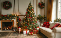 Traditioneller amerikanischer Weihnachtsbaum