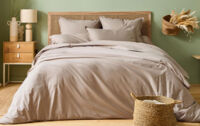 housse de couette sans repassage taupe