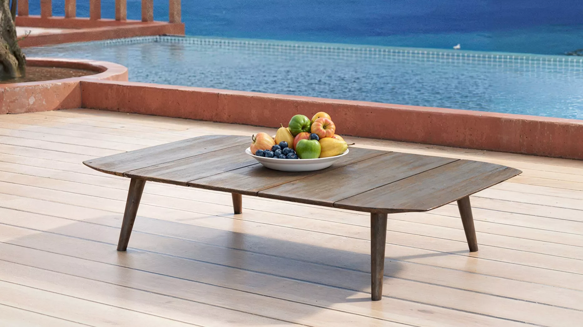 Salontafel rechthoekig teakhout Cap Ferrat - Donkerbruin