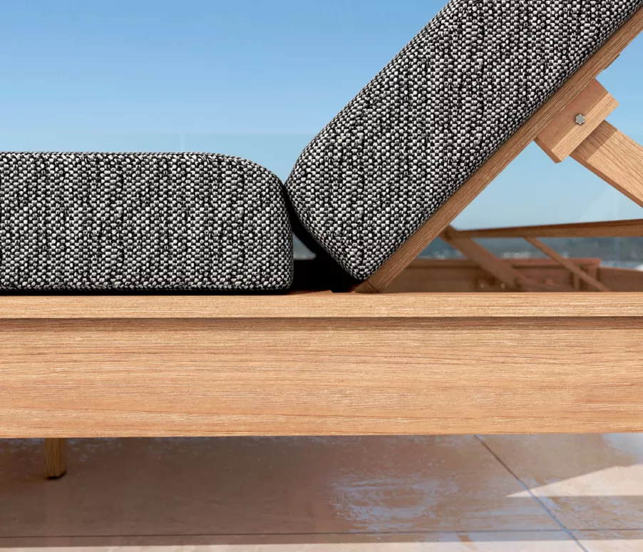 Transat bois d'acacia Bornéo - Gris anthracite