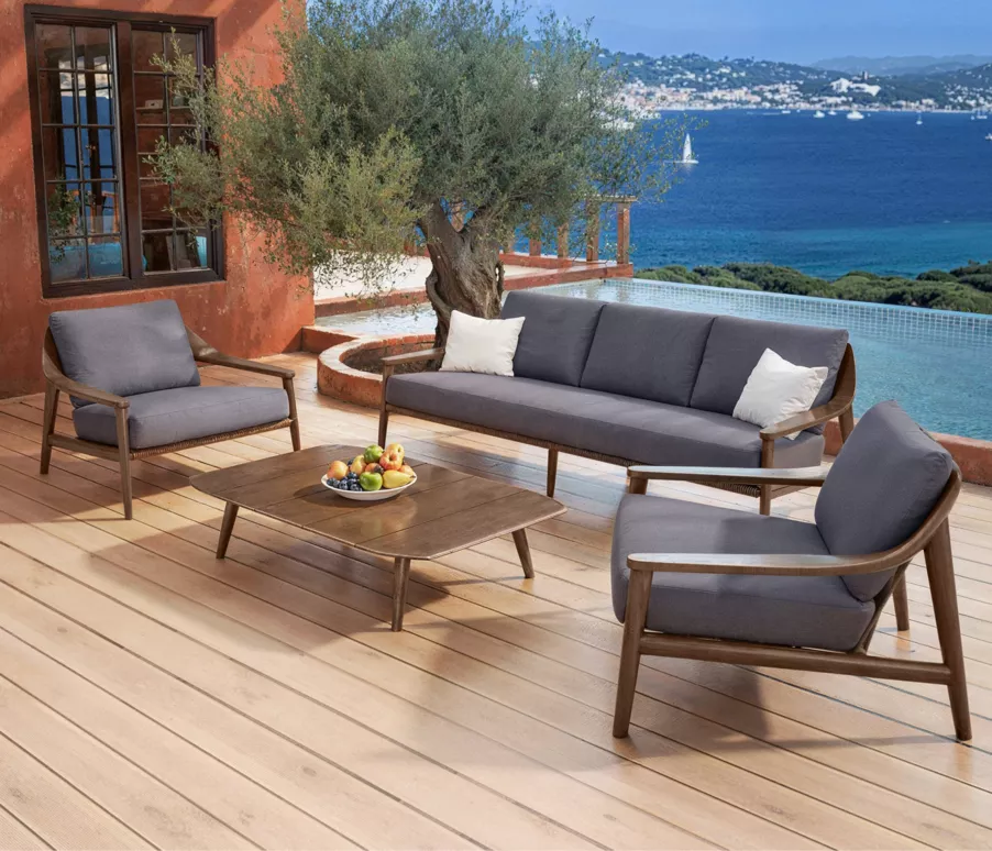 Salontafel rechthoekig teakhout Cap Ferrat - Donkerbruin
