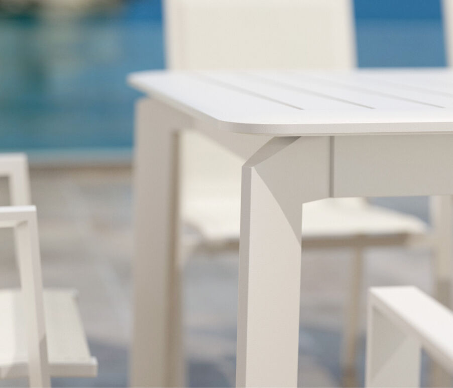Tavolo da giardino allungabile alluminio 10 posti (286 x 100 cm) Portofino - Bianco