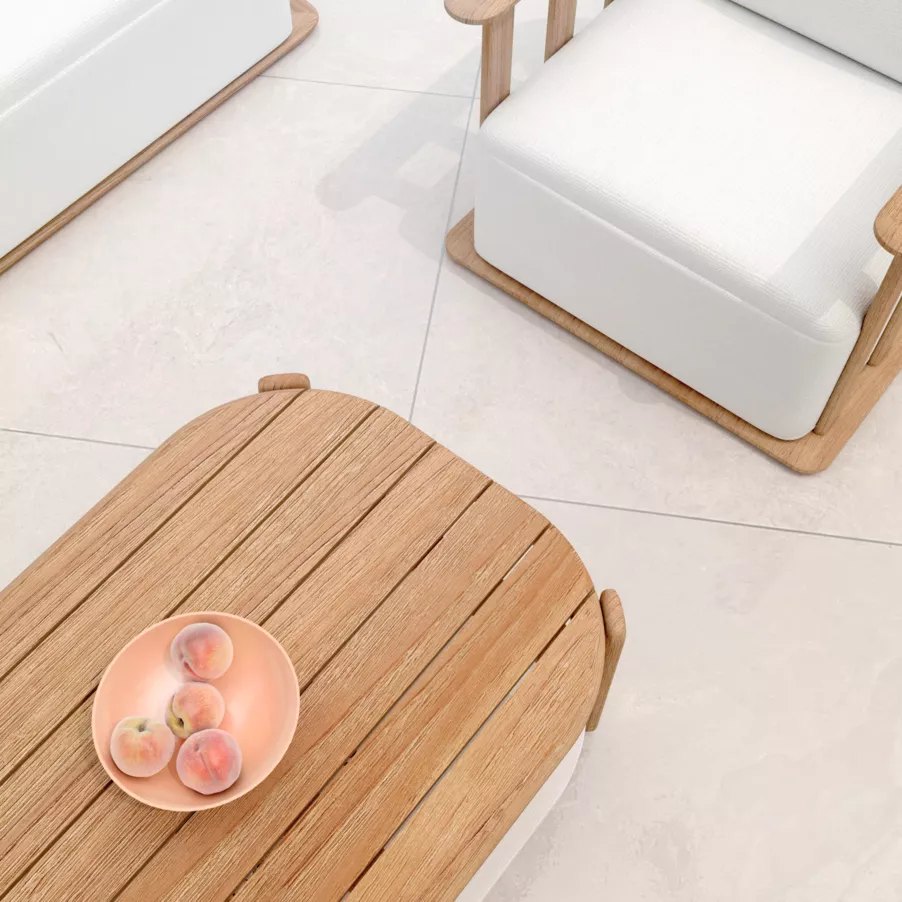 Salontafel rechthoekig teakhout Java (L120 cm) - Naturel