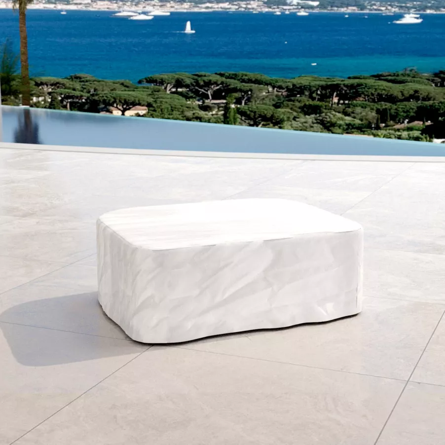 Mesa rectangular para salón de jardín teck Java (L100 cm) - Natural
