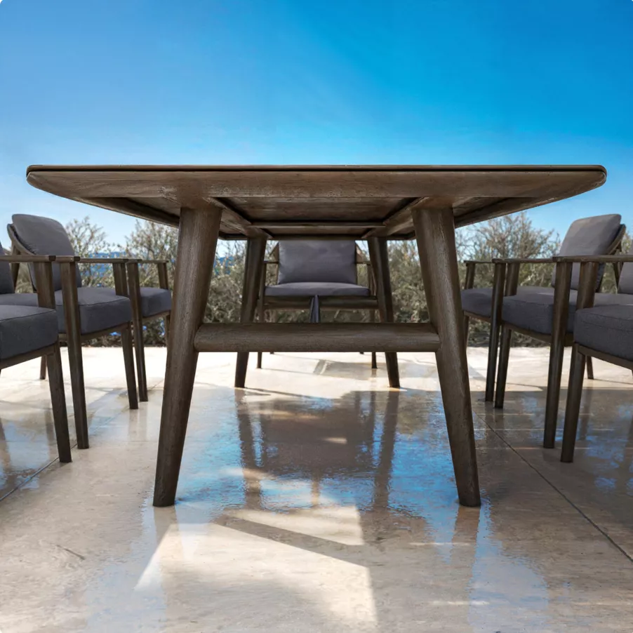 Tuintafel teakhout 8 zitplaatsen (260 x 100 cm) Cap Ferrat - Donkerbruin