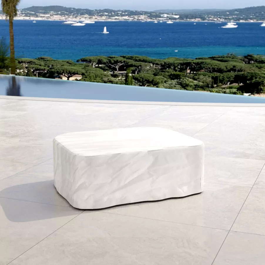 Table basse de jardin rectangulaire teck Java (L120 cm) - Naturel