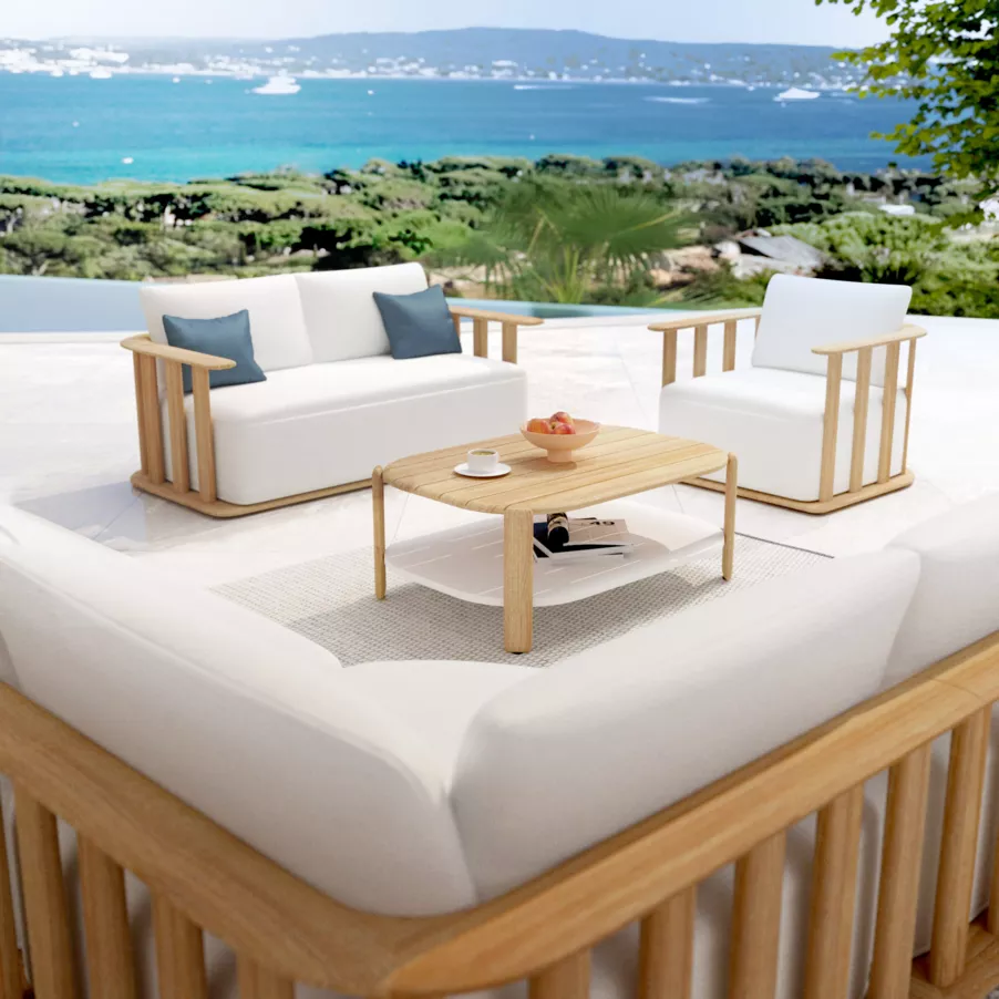 Salontafel rechthoekig teakhout Java (L120 cm) - Naturel