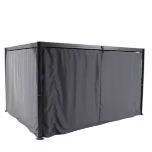 Lot de 4 rideaux de tonnelle Belize (3,6 x 3 m) - Ardoise
