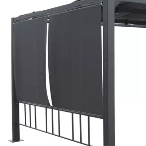 Lot de 4 stores de tonnelle Moai (3 x 4 m) - Ardoise
