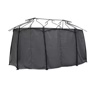 Lot de 8 rideaux de tonnelle Maldives (3 x L5 m) - Ardoise