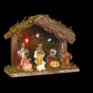 Beln de Navidad luminoso completo San Eustaquio