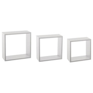 Lot de 3 étagères Cube Blanc Grand modèle