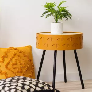 Table coffre Shiro Jaune moutarde