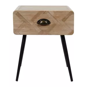Table de chevet Louisa Marron naturel