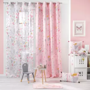 Voilage enfant (140 x 240 cm) Fe des bois Rose