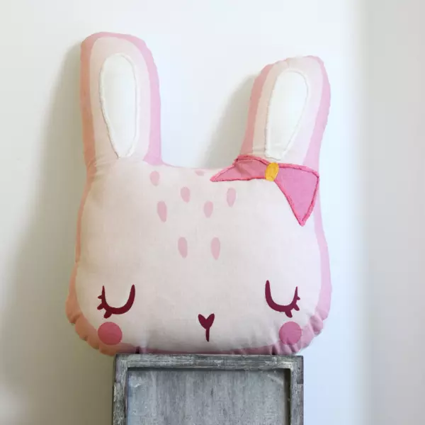Coussin Snack Pack En Peluche - Lapin Rose Ou Autres Animaux - Contient 8 Mini Peluches - 48x38 Cm Environ - Décoration Canapé Chambre