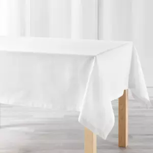 Nappe rectangulaire coton (L240 cm) Charline Blanche