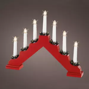 Candelabro luminoso Lujo Rojo