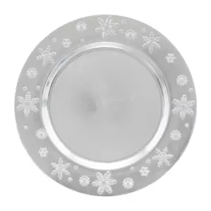 Lot de 12 dessous d'assiette Flocon Argent