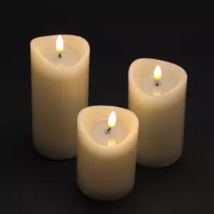 Lote de 3 velas LED Vouy Marfl
