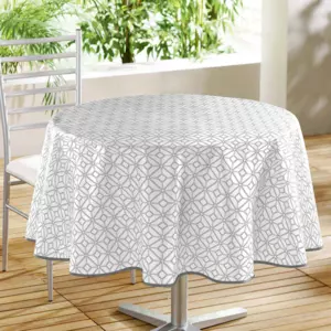Mantel redondo encerado  (D160 cm) Moderna Blanco