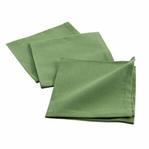 Lot de 3 serviettes coton Initia Vert kaki