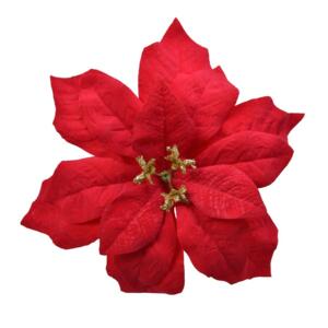 Poinsettia de Navidad Noelie con clip Rojo