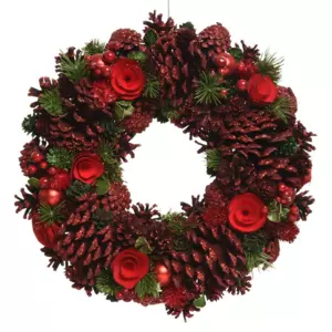 Corona de Navidad decorada Fallopia