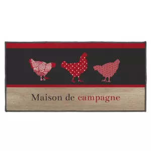 Alfombra multiuso (120 cm) Maison de campagne Rojo