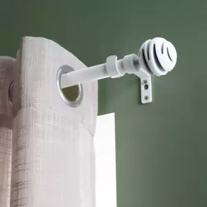 Kit de tringle extensible (L210 - L380 cm / D19 mm) Villalouise Blanc laqu