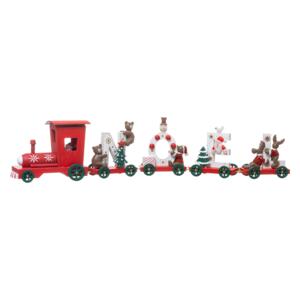Train décoratif en bois 4 wagons