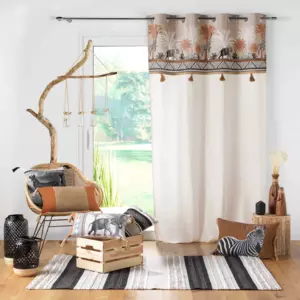 Rideau coton (140 x 240 cm) Kenya lodge Taupe