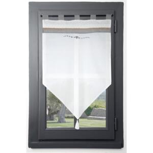 Visillo corto para ventana  (60 x 90 cm) Candice Blanco