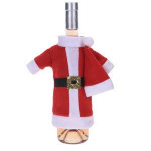  Manteau Père Noël pour bouteille de vin Rouge